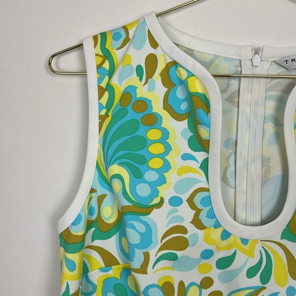 NWT Trina Turk sleeveless blouse green blue gold yellow white S - Picture 4 of 10